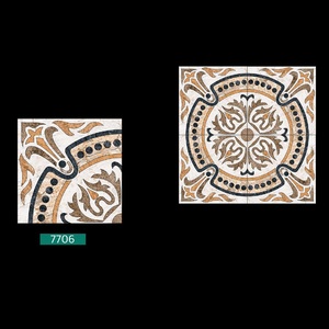 Carrelage de sol extérieur en céramique design marron poli 40x40cm - Product Image 3