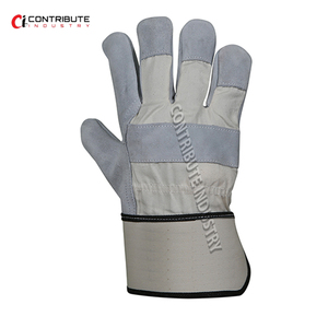 Guantes DE SEGURIDAD DE CUERO dividido de vaca canadiense para trabajos de jardinería y construcción de almacenes - Product Image 4