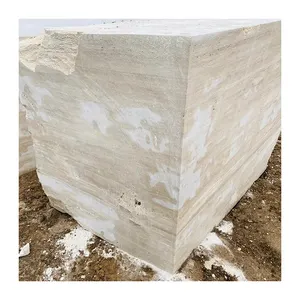 Travertine turco bloco de mármore branco claro fornecedor atacado de trimestre