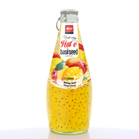 Hoge Kwaliteit 290Ml Glazen Fles Kiwi Smaak Basilicum Zaad Puree Oem/Odm Service Voor Private Merk Frisdrank Groentesap