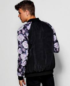 Winter Fashion Design Men Black Body Sublimation Sleeve Satin Bomber Jacket - Product Image 6
