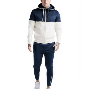 Survêtement pour homme, costume, Sweat-shirt fin, de haute qualité, fermeture éclair, coupe musculaire, avec logo personnalisé, design - Product Image 4