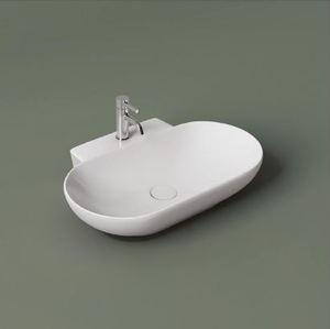 Lavabo de Arte de mesa de chispa sanitario de cerámica con estampado de Aetistic resistente al ácido 450mm x 350mm para empresa corporativa - Product Image 4