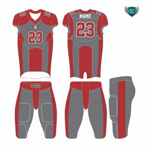 Camiseta de fútbol americano personalizada, conjunto de pantalones, impresión por sublimación personalizada, ropa deportiva transpirable antibacteriana de manga corta - Product Image 2