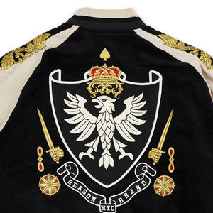 แจ็คเก็ตวาร์ซิตี้สไตล์วินเทจสำหรับผู้ชาย ฤดูหนาว 2024 ทำจากผ้าขนสัตว์ 100% แบบปะต่อ ระบายอากาศได้ดี เป็นมิตรกับสิ่งแวดล้อม ปรับแต่งได้ - Product Image 6