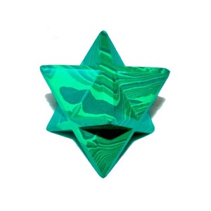 หินดาวคริสตัลเมอร์กาบาหินธรรมชาติสีเขียวมรกตหินเมอร์คาบาดาว8จุดบำบัดขายส่ง - Product Image 5