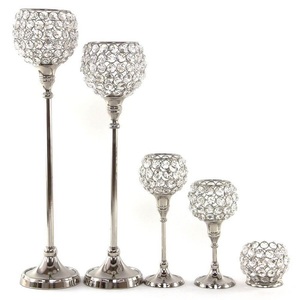 Candelero de Metal de cristal de lujo de la mejor calidad elegante nuevo diseño para decoración del hogar bodas y Navidad - Product Image 2