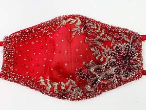 2025 Accessoires de visage élégants nouvellement conçus avec broderie Zardozi lourde pour mariage et fête - Product Image 2