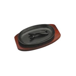 Cast Iron and <b>Wooden</b> Sizzler Plate for Restaurant Kitchen Food Serving Sizzler Plate at Affordable Prices - Product Image 3