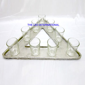 Bougeoir en verre rond simple et classique moderne pour la décoration de table de mariage et les événements, pot à bougie unique en béton - Product Image 3