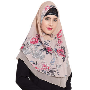 Hijab de gasa para mujer, bufanda de moda acanalada, Tudung, Bawal, arrugado, de gasa, chales plisados de rizos - Product Image 3
