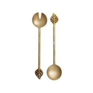 Different Design <b>Cutlery</b> <b>Set</b> Handmade Brass Gold Color Spoon <b>Set</b> For Hotel And Restaurant Kitchenware Use - Product Image 4