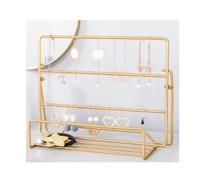 Soporte de joyería decorativa con forma de ojo de la mejor calidad en hierro, Color dorado, COLLAR COLGANTE, soporte para pendientes - Product Image 6