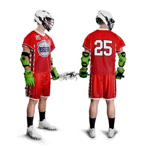 Personalizado sublimada uniformes lacrosse lacrosse jersey E Shorts de Alta Qualidade Feito uniforme lacrosse