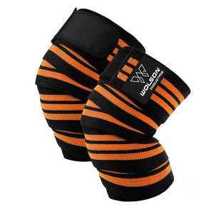 2025 Custom Logo Fitness Sports <b>Knee</b> Brace Gym Breathable Elastic Compression Weightlifting Power lifting <b>Knee</b> Wraps for Unisex. - Product Image 3