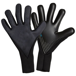 Guantes deportivos negros con logotipo personalizado Los mejores guantes de portero con agarre de látex Nuevo diseño - Product Image 1