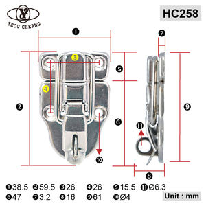 เครื่องล็อคตู้แบบ HC258 Keyed Alike,กล่องเครื่องมือล็อคสำหรับรถบรรทุกรถกระบะกล่องเครื่องมือตู้หยอดเหรียญกล่องเครื่องมือลิ้นชักกล่องกล่องจดหมาย ATM - Product Image 2