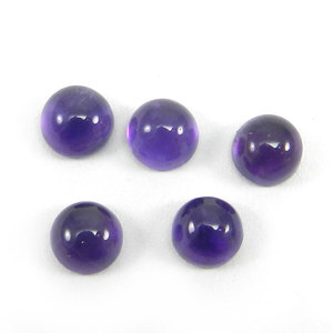 Améthyste africaine 5mm Cabochon rond 0.56 Cts Pierre précieuse naturelle libre pour la fabrication de bijoux - Product Image 4