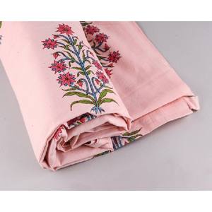 Tissu en coton vert trèfle bleu Lapis rose par la cour Quilt Indian Robe Tissu Vêtements pour femmes - Product Image 3