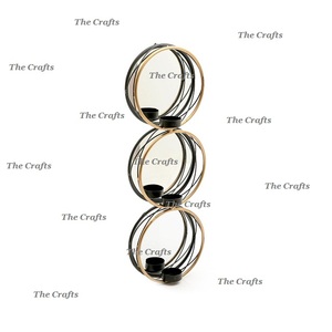 Iron <b>Black</b> And Gold Color <b>Candle</b> <b>Holder</b> Customized Size And Shape Decorative <b>Candle</b> <b>Holder</b> For Wedding Party And Home Use - Product Image 1