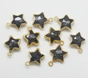 Amazonite Pierres Précieuses Étoiles Forme 10mm Électrolytique Pendentif - Product Image 5