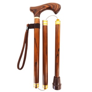 ไม้เท้าพับได้สำหรับดูแลสุขภาพ,ไม้บีชพร้อมสายคล้อง - Product Image 4