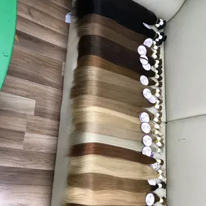 2023 Hot <b>Sale</b> Human Extensions Double Straight Bulk Hair Full <b>Piano</b> Color Macsara Hair Company - Product Image 1