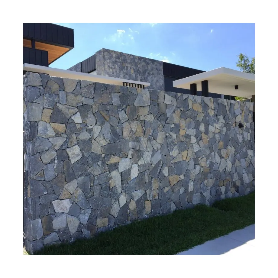 자연적인 돌 파란 규암 슬레이트, 건조한 더미 돌 벽 클래딩 돌 베니어, 돌 벽 클래딩