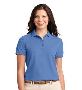 Camiseta de piqué para mujer, uniforme de trabajo, informal, estampado, 100% algodón, etiqueta personalizada, Color sólido, Polo - Product Image 1