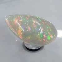 Opale d'Éthiopie naturelle de haute qualité AAA++++, taille cabochon poire ovale, avec excellente luminosité, 16x24x9mm, 15,40 carats, pour la fabrication de bijoux