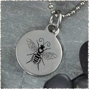 Yiwu meise Stainless Steel Honey Bee Reversible Pendant