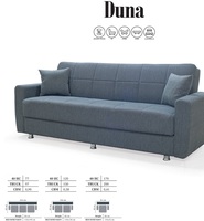 Canapé-lit convertible Project, design moderne, pour villa, avec système Click Clack, boîte de rangement DIY, fabrication OEM Turquie, best-seller
