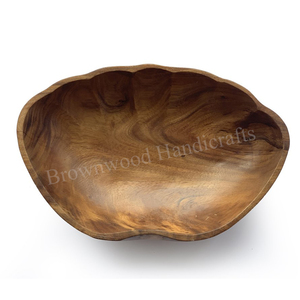Bol en bois d'acacia fait à la main de haute qualité en forme d'antiquité idéal pour un usage domestique Restaurants et hôtels Artisanat sculpté à la main - Product Image 1