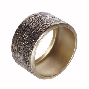 Rond de serviette en métal design Party Ware Rond de serviette rond Serviette de serviette - Product Image 3
