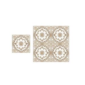 Carreaux de sol en céramique fleur ronde en porcelaine polie blanche 40x40cm - Product Image 4