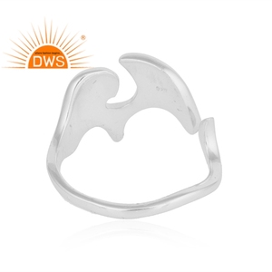 Artisan indien éléphant forme solide 925 bague en argent Sterling bague en argent uni bijoux en gros Collection classique - Product Image 3