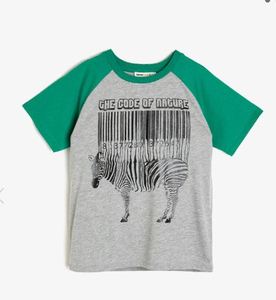 เสื้อยืดเด็กผู้ชายผ้าคอตตอนเนื้อนุ่ม100% พิมพ์ลายออกแบบได้ตามต้องการสำหรับฤดูร้อน - Product Image 4