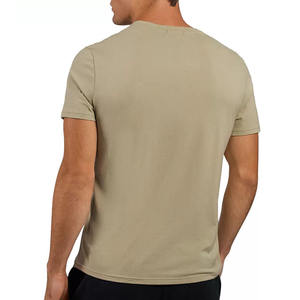 Nueva Temporada de Verano, Camisetas de Hombre de Manga Corta, Cuello Redondo, 100% Algodón, Lisas, Ecológicas, Transpirables, Color Marrón, Hechas a Medida - Product Image 5