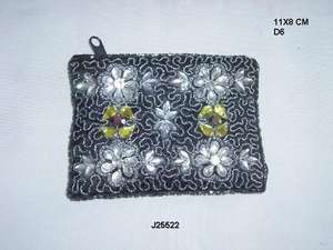 Porte-monnaie de forme rectangulaire fait à la main, 1 pièce, avec broderie - Product Image 6