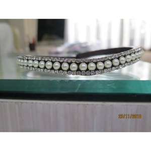 Venta al por mayor de calidad superior caballo Browbands FORMA DE V y diseño de cristal recto para carreras y deportes ecuestres equitación - Product Image 4