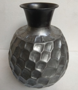 Jardinière en aluminium poli martelé Vase à fleurs en argent planteur salon pièce maîtresse moderne Vase Floral tendance de haute qualité - Product Image 6