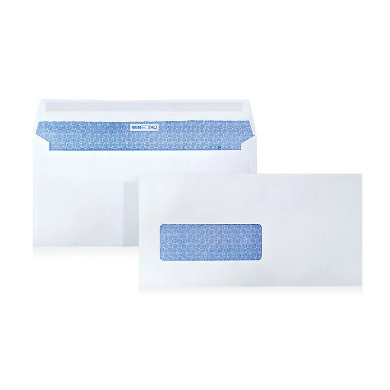 24lb #9 with size 225x98mm White security tint Window Envelope