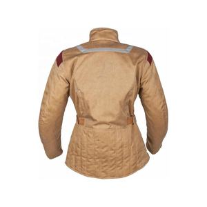 Col montant couleur personnalisée haut de gamme femmes respirant tout temps moto imperméable coupe-vent marron-Cordura Textile vestes - Product Image 2