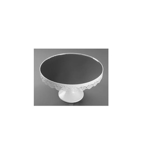 ถาดวางเค้กทรงกลมโลหะสีขาว,ถาดของหวานพร้อมฝาปิดขายส่ง - Product Image 5