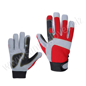 Cow split leather Made Mechanic Gloves work <b>hand</b> gloves - Product Image 5