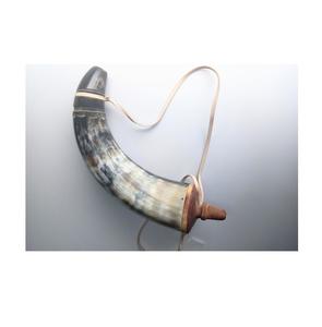 Tapa de cuero con bocina de polvo y tapa de madera, soporte de cinturón de cuero para artículos de fiesta, oferta - Product Image 5