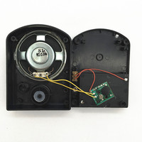Module sonore à capteur de mouvement avec bouton de son prédéfini pour jouets, 21/4 pouces, boîtier en plastique noir/blanc, 2,2V-5,5V