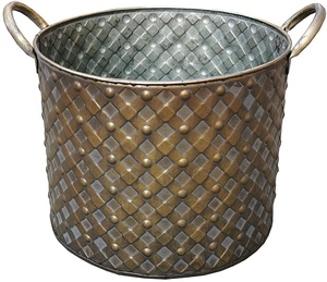 Grande jardinière de fleurs intérieure et extérieure en métal de luxe pour jardin et salon - Product Image 3