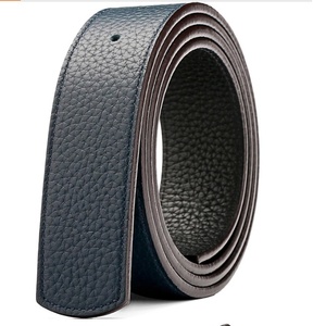 Ceinture de rechange en cuir véritable, réversible, Double face, Grain complet, sans boucle - Product Image 1