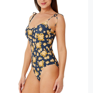 CARVICO <span class=keywords><strong>Vita</strong></span> ชุดว่ายน้ำชิ้นเดียวพิมพ์ลายดอกไม้สายผูกไหล่ทำเองชุดว่ายน้ำบิกินี่ชิ้นเดียว - Product Image 2